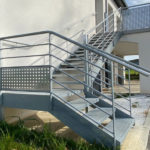 Escalier en acier deux quart tournant sur-mesure